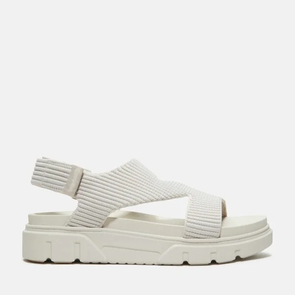 Timberland Women's Greyfield Backstrap Sandal, White Knit,