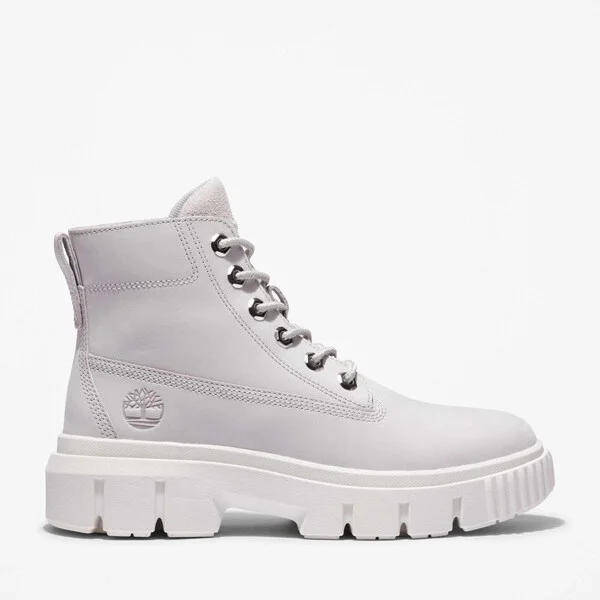 Timberland Women's Greyfield Mid Lace-Up Boot, Gray Violet,