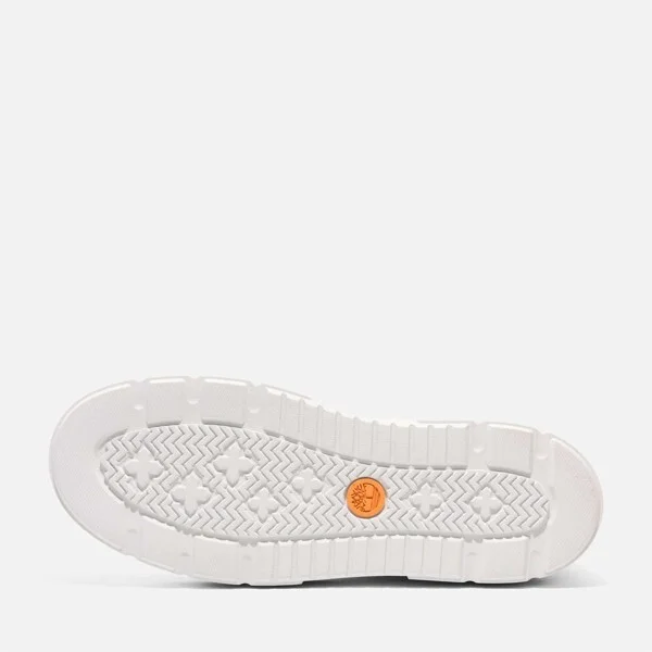 Timberland Women's Laurel Court High Top Lace-Up Sneaker, White Full-Grain, - Image 2
