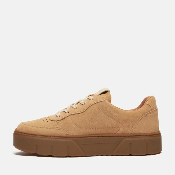 Timberland Women's Laurel Court Low Lace-Up Sneaker, Medium Beige Suede, - Image 2