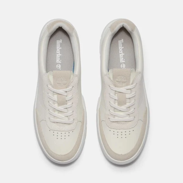 Timberland Women's Laurel Court Low Lace-Up Sneaker, Medium Beige Suede, - Image 3