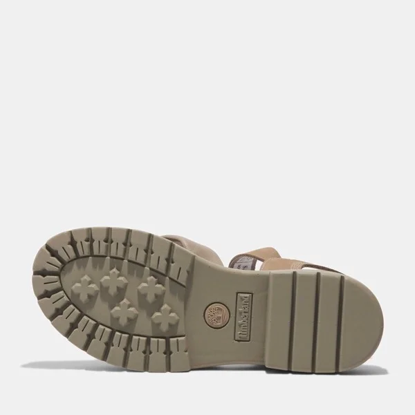 Timberland Women's London Vibe Cross-Strap Sandal, Light Taupe Full-Grain, - Image 2