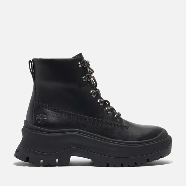Timberland Women's Roxie Lane Mid Lace-Up Boot, , Black Full-Grain