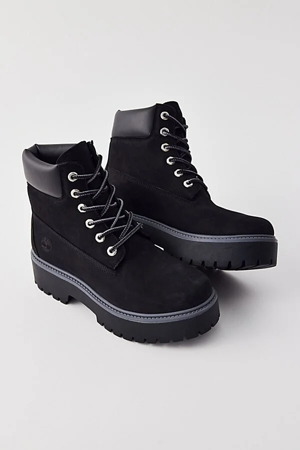 Timberland Women's Stone Street 6-Inch Platform Waterproof Boot in Black - Image 2