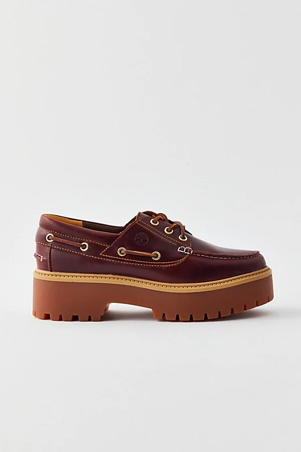 Timberland Women's Stone Street Boat Shoe in Rootbeer - Image 2