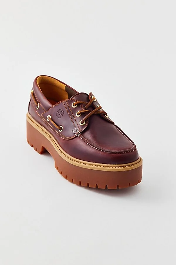 Timberland Women's Stone Street Boat Shoe in Rootbeer - Image 3