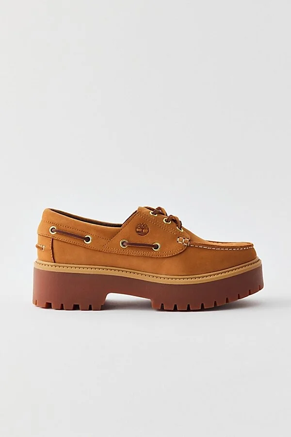 Timberland Women's Stone Street Boat Shoe in Rootbeer - Image 5