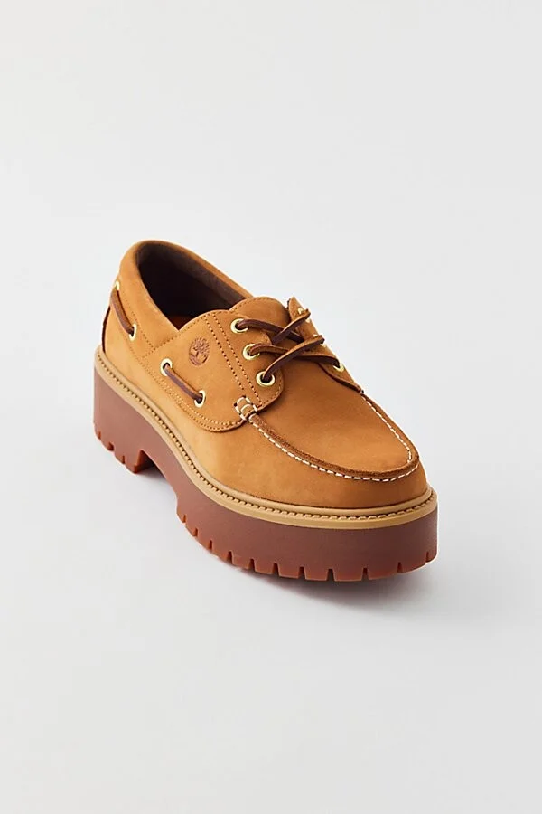Timberland Women's Stone Street Boat Shoe in Rootbeer - Image 6