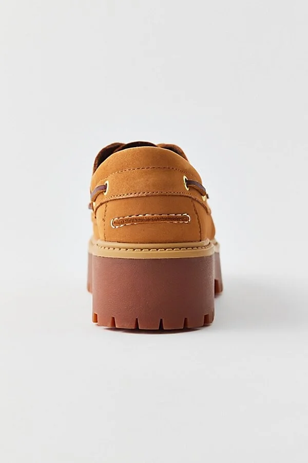 Timberland Women's Stone Street Boat Shoe in Rootbeer - Image 7