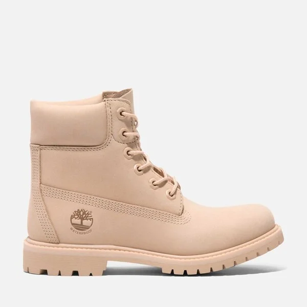 Timberland Women's Timberland Premium 6-Inch Waterproof Boot, Light Beige Nubuck,