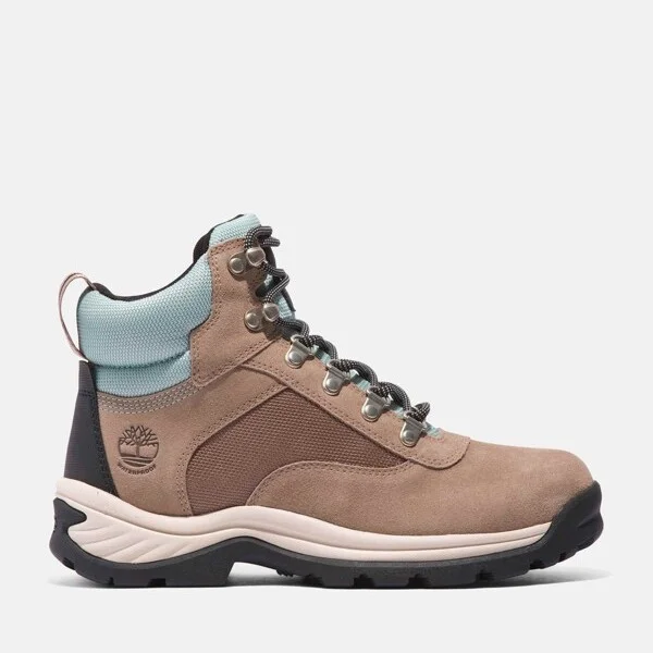 Timberland Women's White Ledge Mid Lace-Up Waterproof Hiking Boot, Taupe Suede,