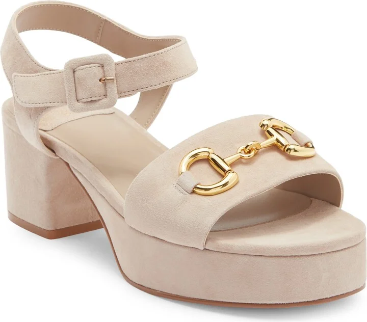 Light Beige Suede Gold