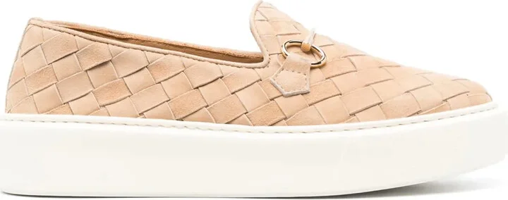 Tina braided suede loafers