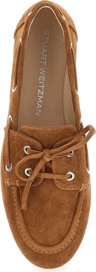 'tinsley' Brown Lace Up Loafers With Eyelets In Suede Woman - Image 4