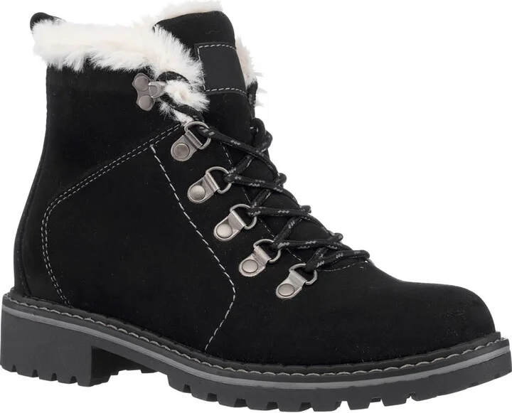 Tinsley Womens Microsuede Ankle Combat & Lace-up Boots