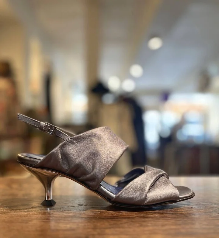 Tirana Twisted 2Band Sandal - Medium Width In Pewter