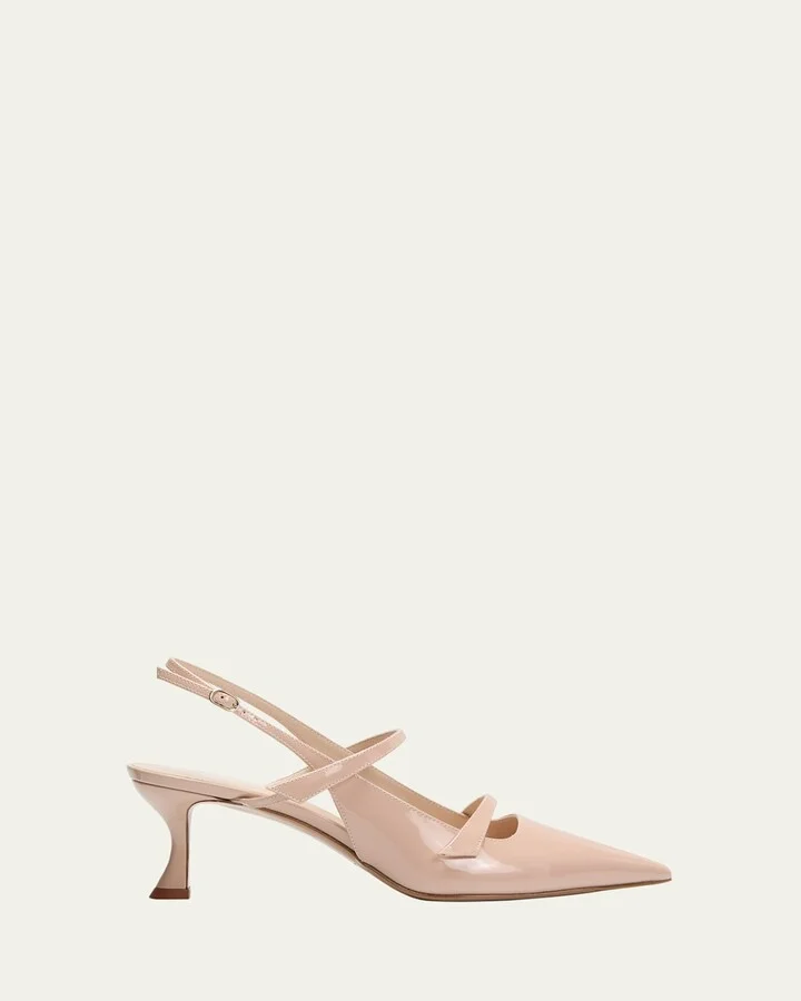 Tita Patent Slingback Pumps