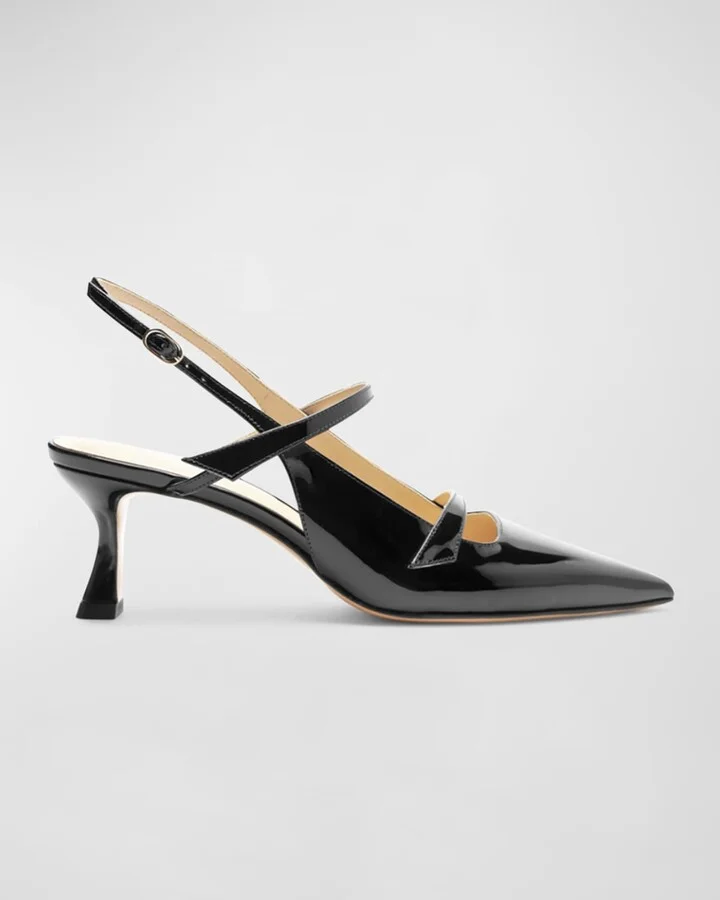 Tita Patent Slingback Pumps