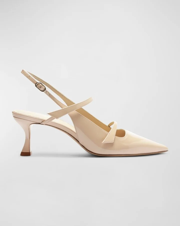 Tita Patent Slingback Pumps