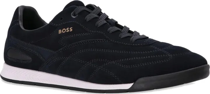 Titanium suede panelled sneakers - Image 2