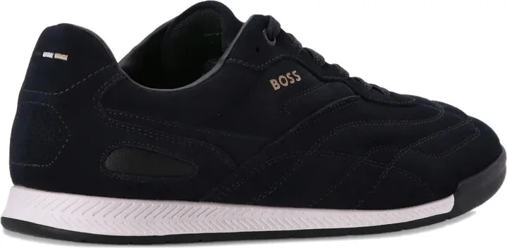 Titanium suede panelled sneakers - Image 3