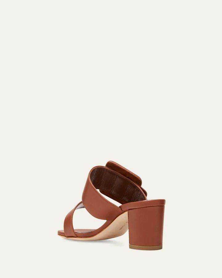 Tituba Leather Buckle Slide Sandals - Image 4