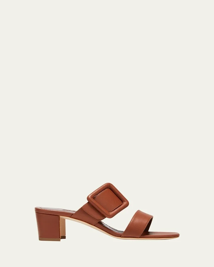 Tituba Leather Buckle Slide Sandals