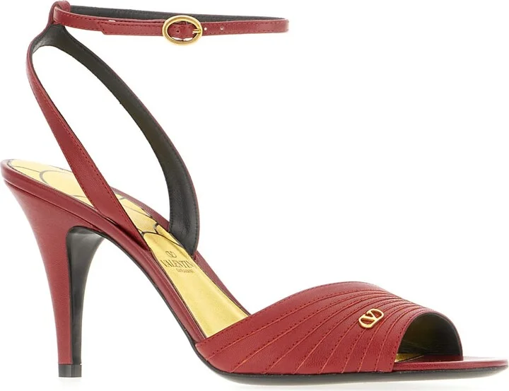 Tiziano Red Ladycrush Leather Sandals - Image 2