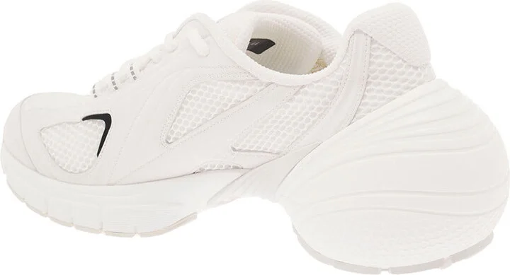 'tk-mx' White Low Top Sneakers With Side Logo Print In Mesh And Faux Leather Man - Image 3