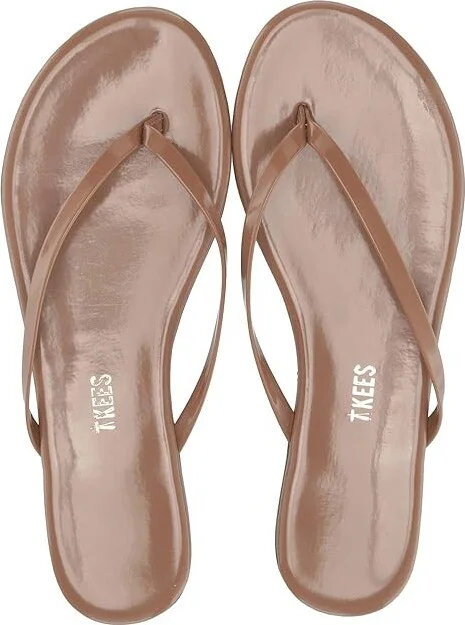 TKEES Foundation Gloss Women's Sandals Beach Bum : 8 B - Medium, Patent Leather/Leather