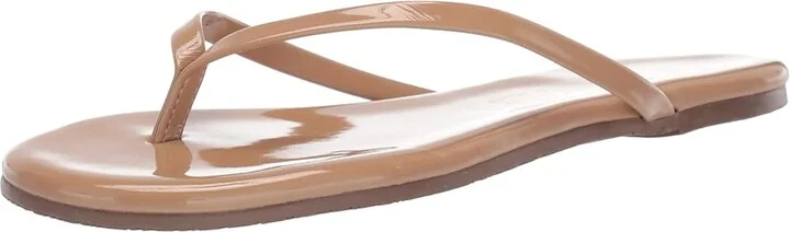 TKEES Foundation Gloss Women's Sandals Coco Butter : 7 B - Medium, Patent Leather/Leather - Image 2