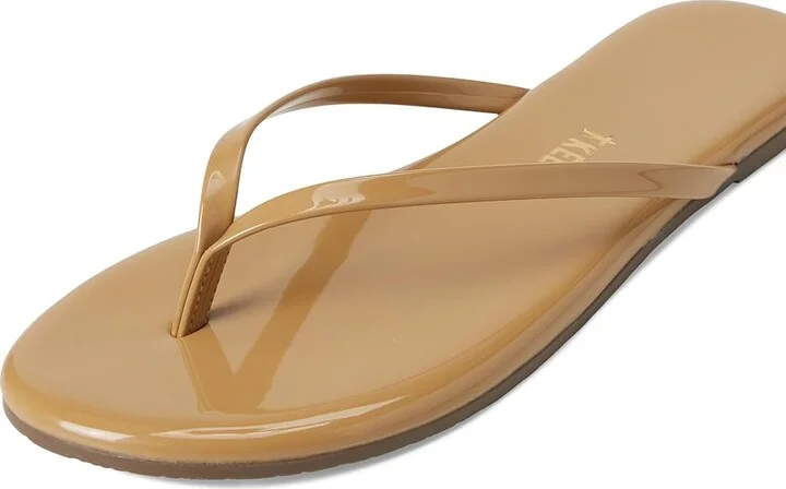 TKEES Foundation Gloss Women's Sandals Coco Butter : 7 B - Medium, Patent Leather/Leather - Image 8