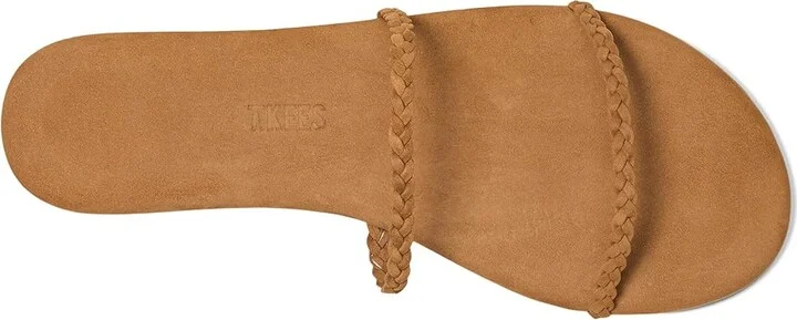 TKEES Gemma Braid Women's Sandals Camel : 11 B - Medium, Suede - Image 2