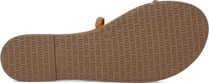 TKEES Gemma Braid Women's Sandals Camel : 11 B - Medium, Suede - Image 3