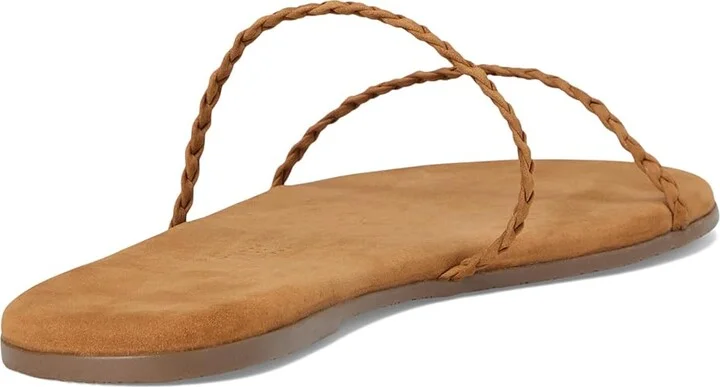 TKEES Gemma Braid Women's Sandals Camel : 11 B - Medium, Suede - Image 4