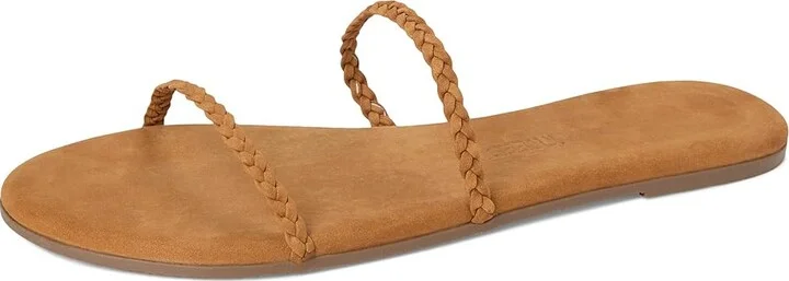 TKEES Gemma Braid Women's Sandals Camel : 11 B - Medium, Suede - Image 5