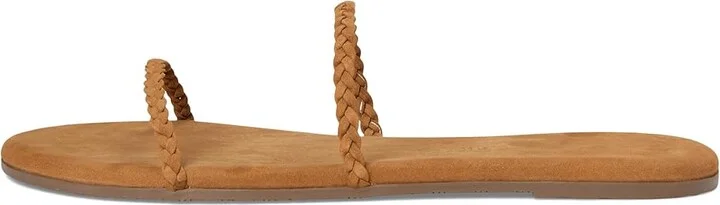 TKEES Gemma Braid Women's Sandals Camel : 11 B - Medium, Suede - Image 6
