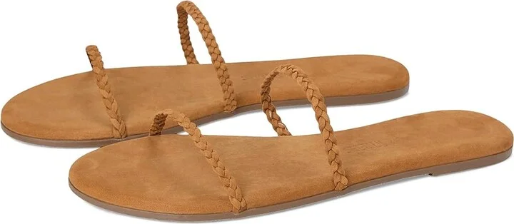 TKEES Gemma Braid Women's Sandals Camel : 11 B - Medium, Suede