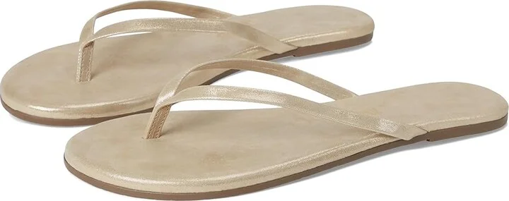 TKEES Glitters Women's Sandals Pink Pearl : 7 B - Medium, Leather
