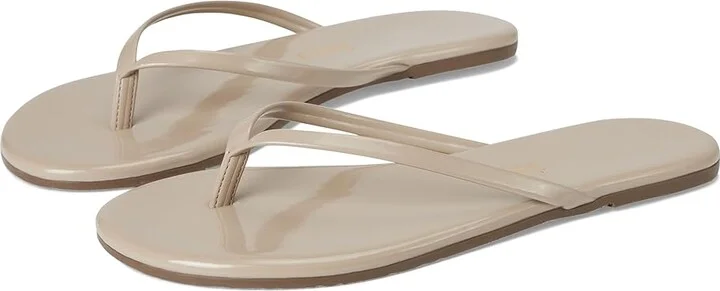 TKEES Glosses Women's Sandals Custard : 7 B - Medium, Patent Leather
