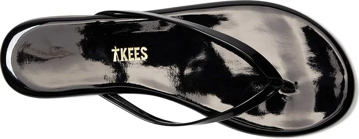 TKEES Glosses Women's Sandals Licorice : 8 B - Medium, Patent Leather - Image 3