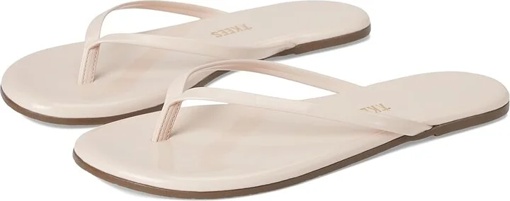 TKEES Glosses Women's Sandals Whipped Cream : 7 B - Medium, Patent Leather