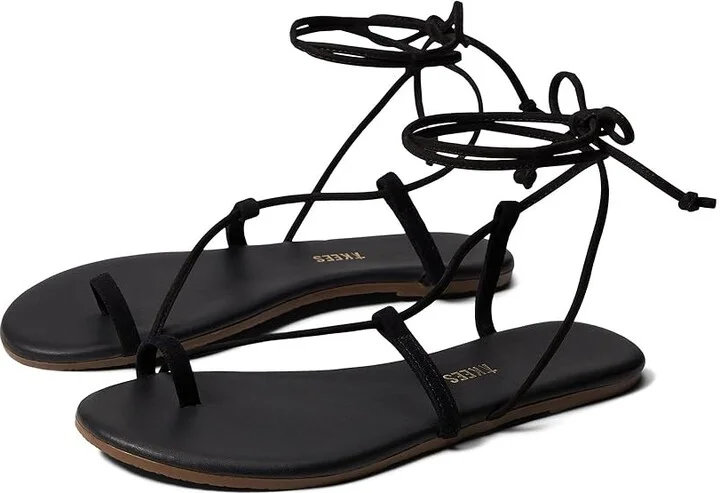 TKEES Jo Women's Sandals Black : 7 B - Medium, Leather