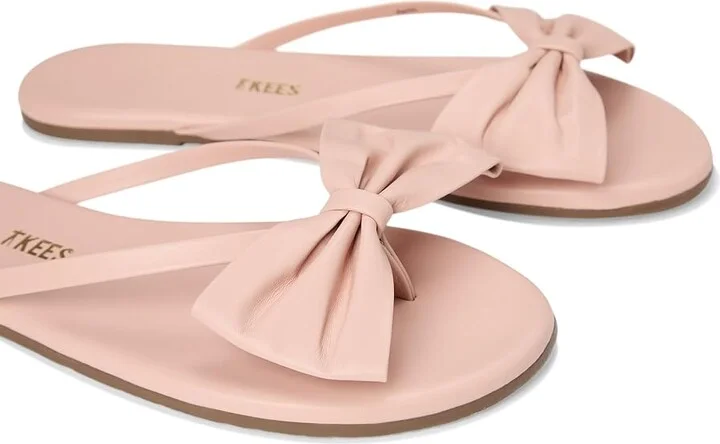 TKEES Lily Oversized Bow Women's Wedge Shoes Ballet Pink : 7 B - Medium, Leather - Image 7