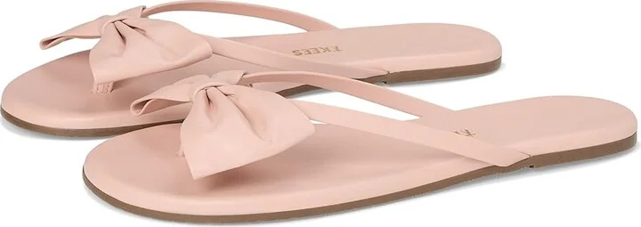 TKEES Lily Oversized Bow Women's Wedge Shoes Ballet Pink : 7 B - Medium, Leather