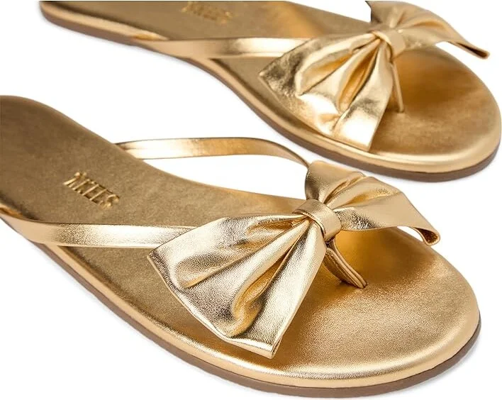 TKEES Lily Oversized Bow Women's Wedge Shoes Blink : 9 B - Medium, Leather - Image 7