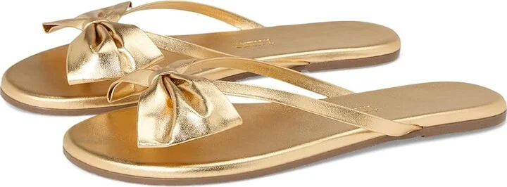 TKEES Lily Oversized Bow Women's Wedge Shoes Blink : 9 B - Medium, Leather