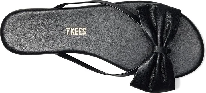 TKEES Lily Oversized Bow Women's Wedge Shoes Sable : 9 B - Medium, Leather - Image 2