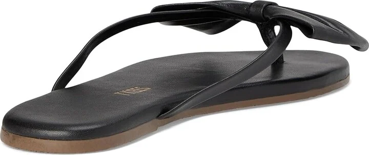 TKEES Lily Oversized Bow Women's Wedge Shoes Sable : 9 B - Medium, Leather - Image 4