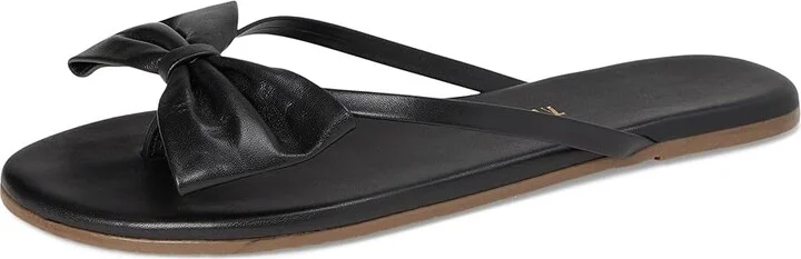 TKEES Lily Oversized Bow Women's Wedge Shoes Sable : 9 B - Medium, Leather - Image 5